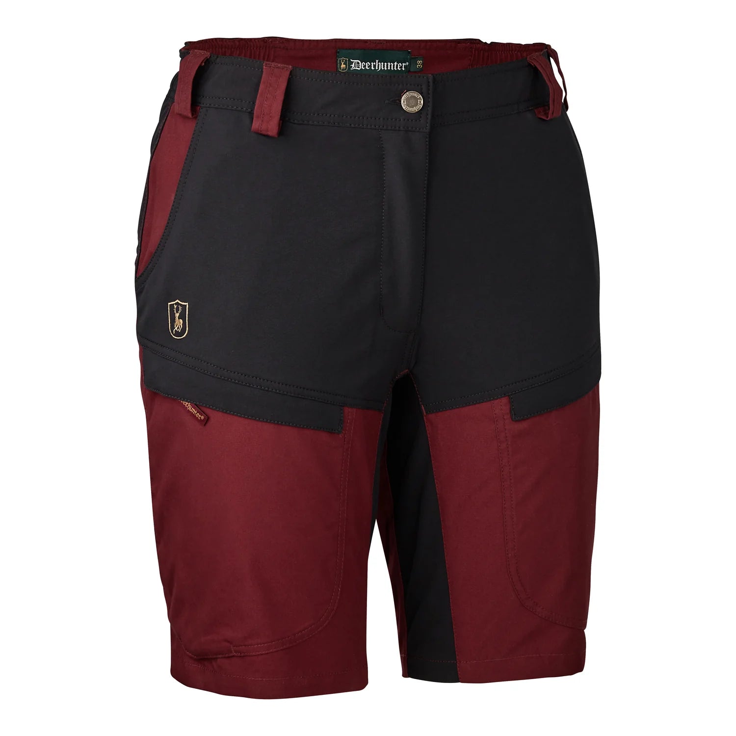 Lady Ann Shorts - Oxblood Red - framifrån