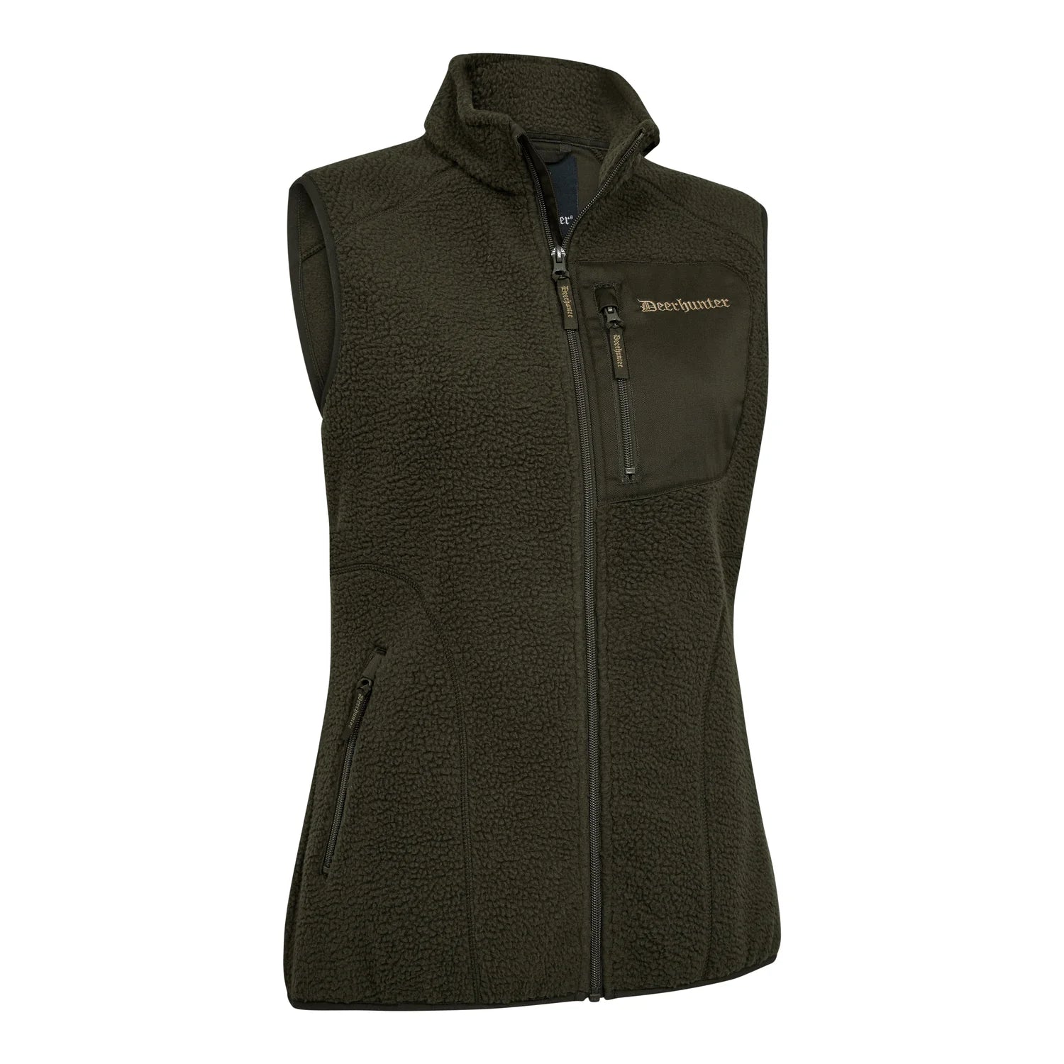 Lady Atlas Fleeceväst - Forest Green - framifrån