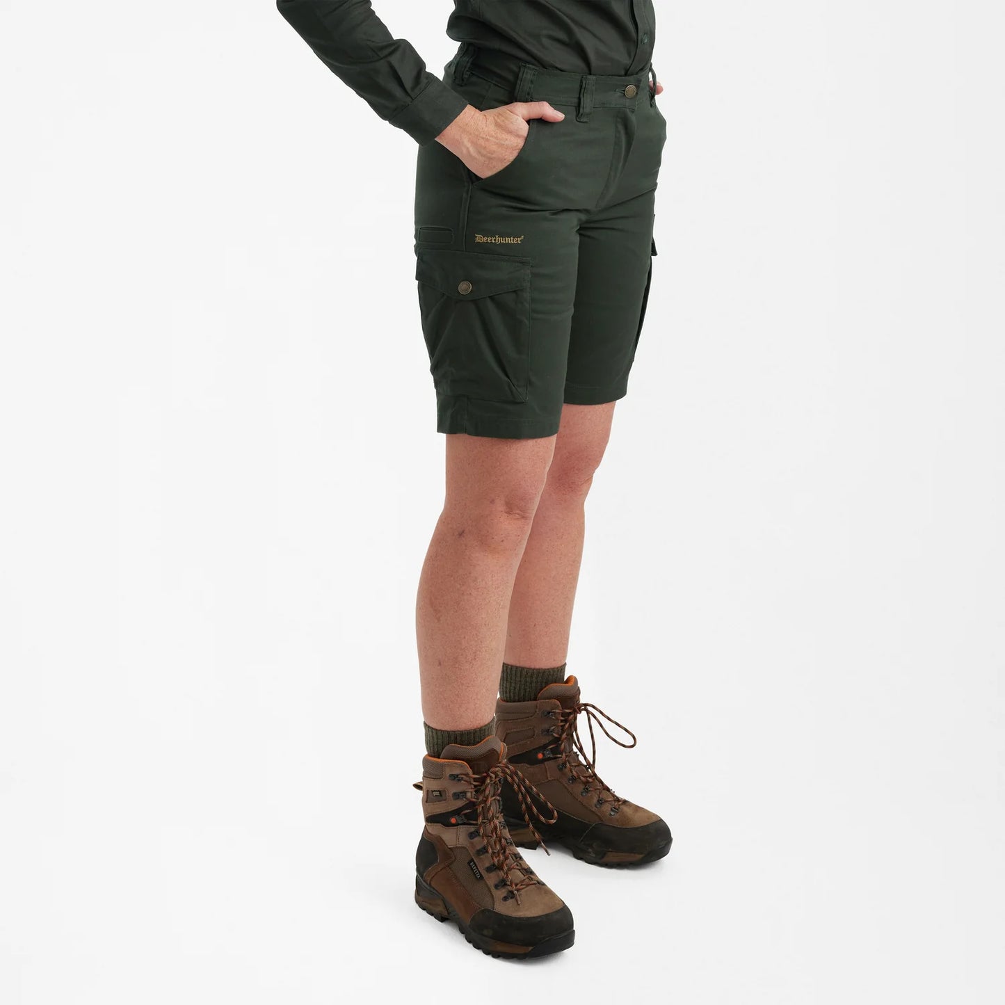 Lady Atlas Shorts - Timber - modell framifrån