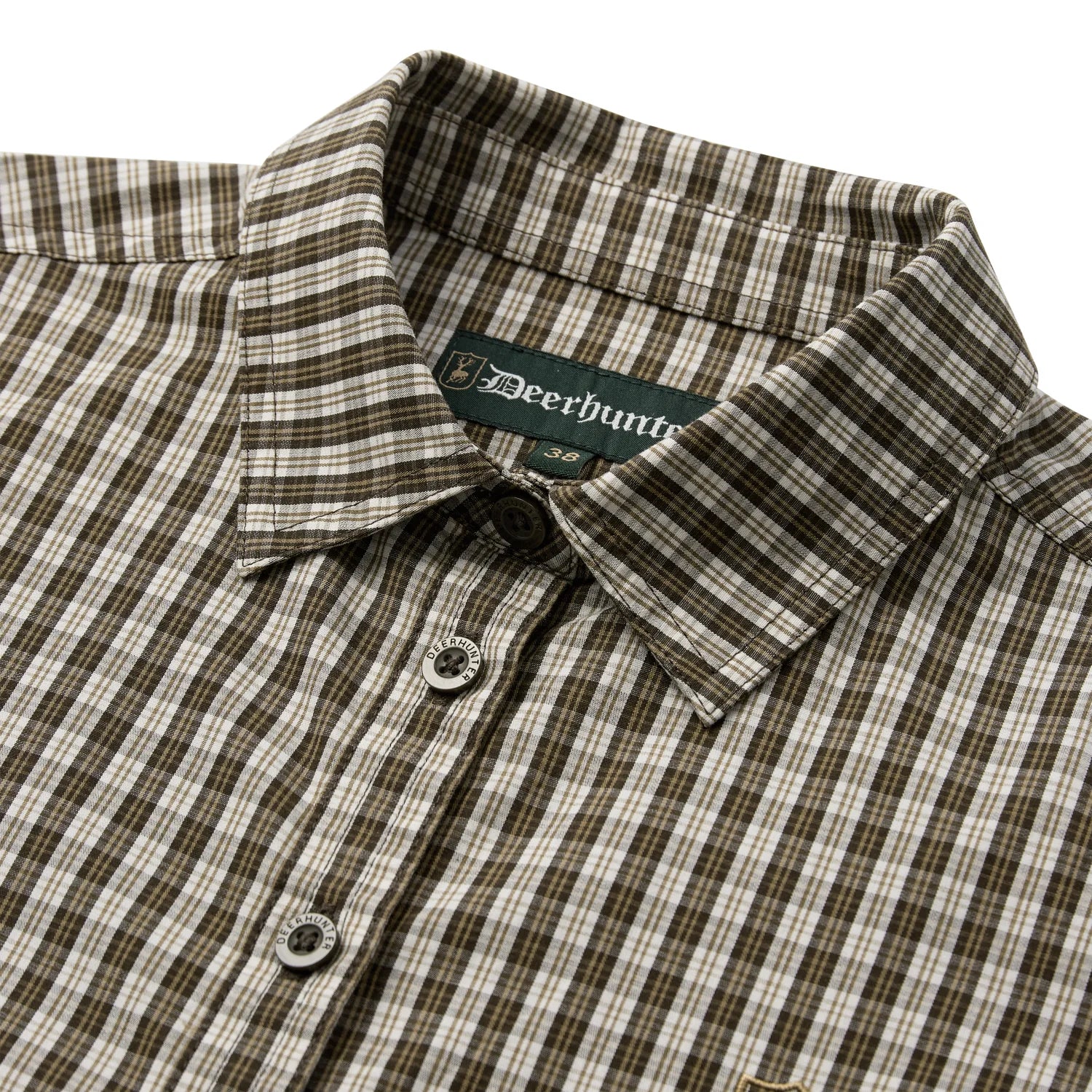 Lady Bridget Skjorta - Brown Check - detalj