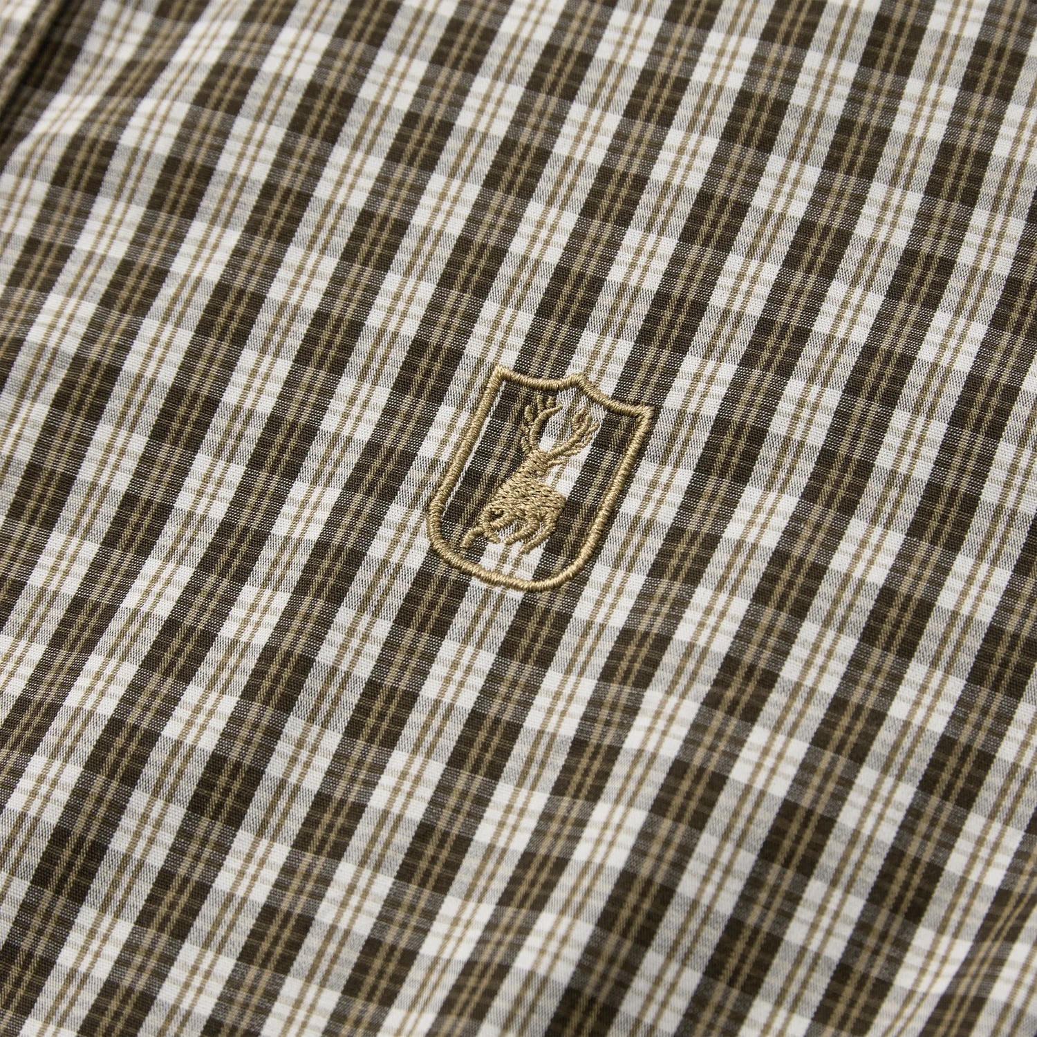 Lady Bridget Skjorta - Brown Check - detalj