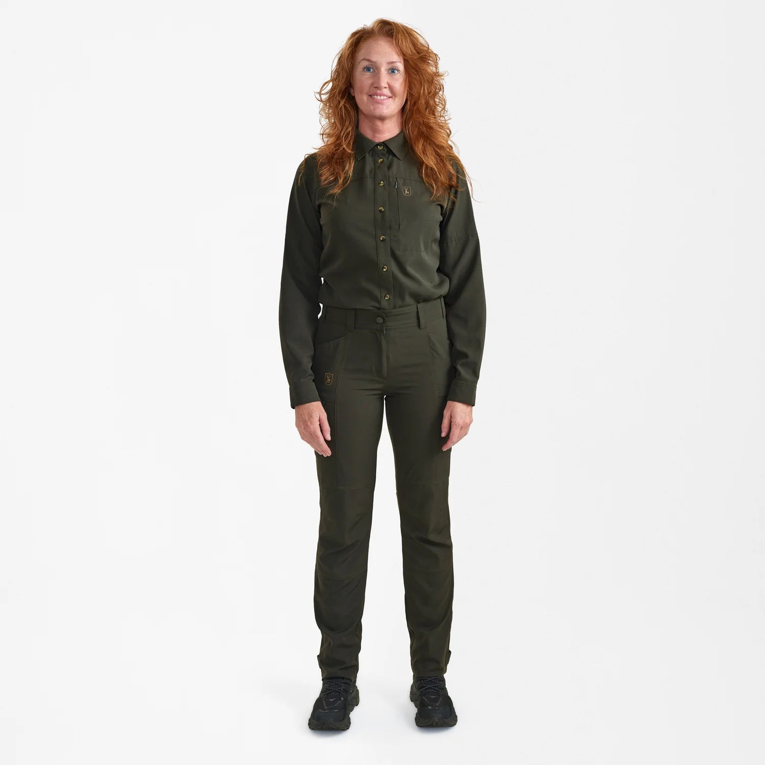 Lady Canopy Byxor - Forest Green - modell framifrån