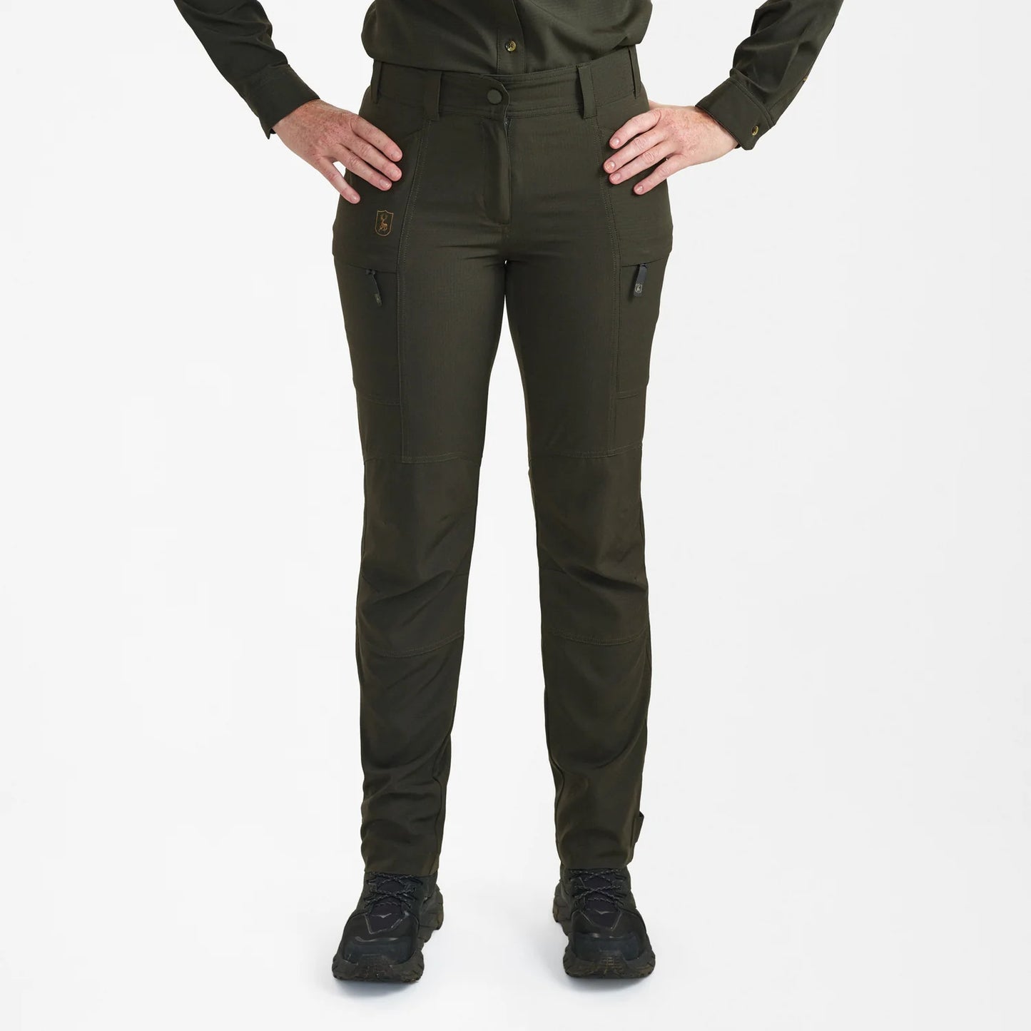 Lady Canopy Byxor - Forest Green - modell framifrån
