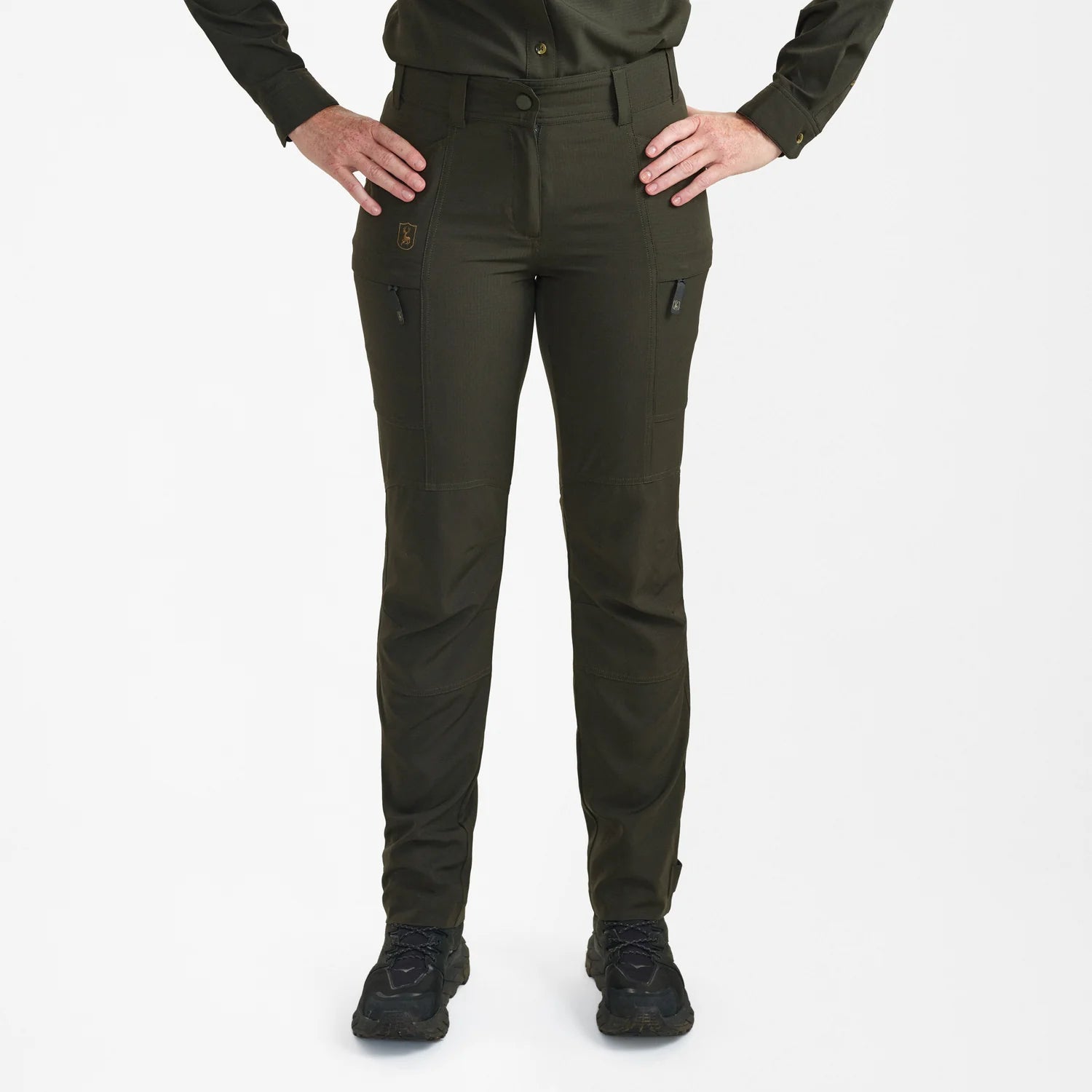 Lady Canopy Byxor - Forest Green - modell framifrån