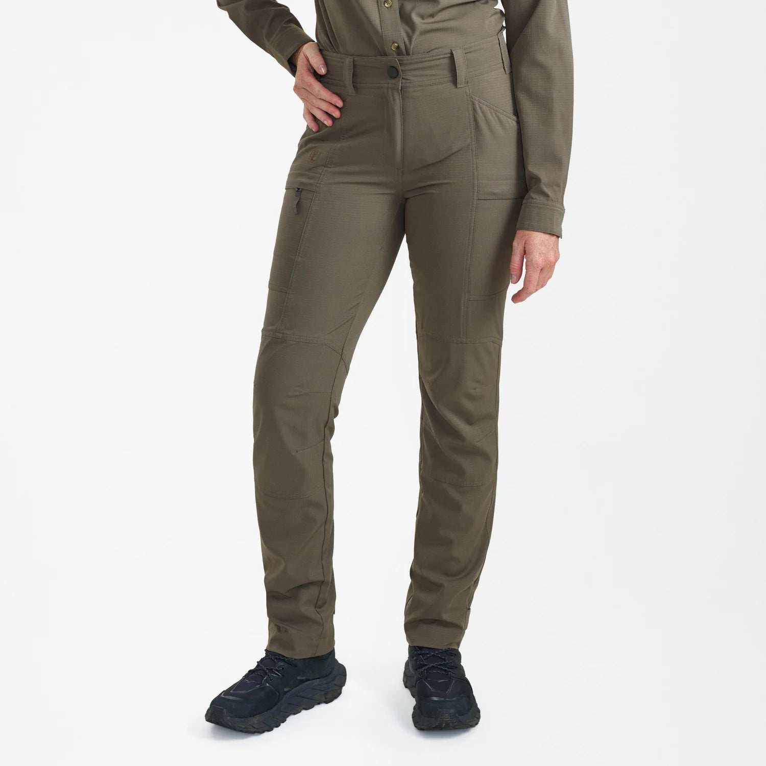 Lady Canopy Byxor - Stone Grey - modell framifrån
