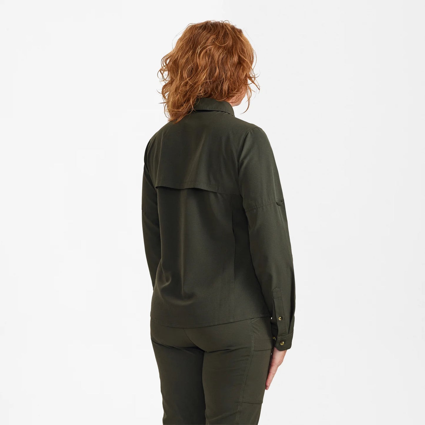 Lady Canopy Skjorta - Forest Green - modell bakifrån