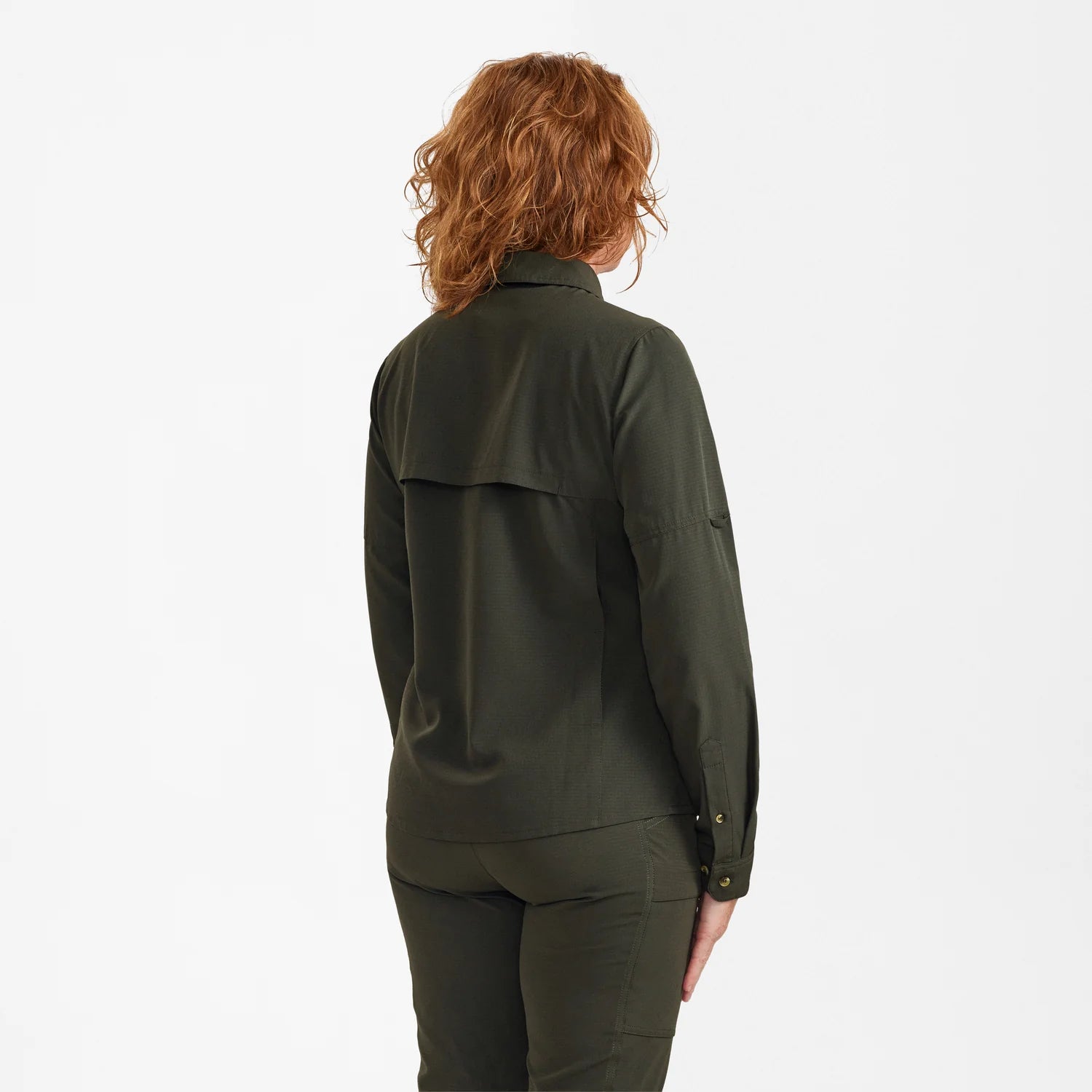Lady Canopy Skjorta - Forest Green - modell bakifrån