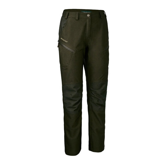 Lady Chasse Byxor - Olive Night melange - framifrån