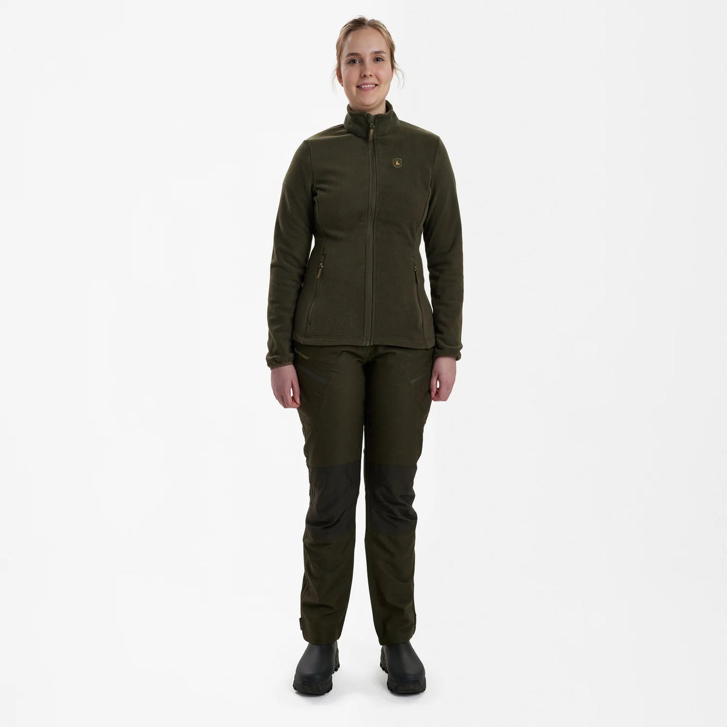 Lady Chasse Fleecejacka - Beluga - modell framifrån