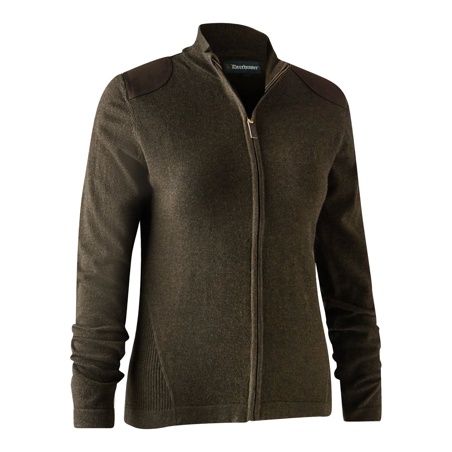 Lady Darlington Stickad Cardigan - Dark Elm - från sidan
