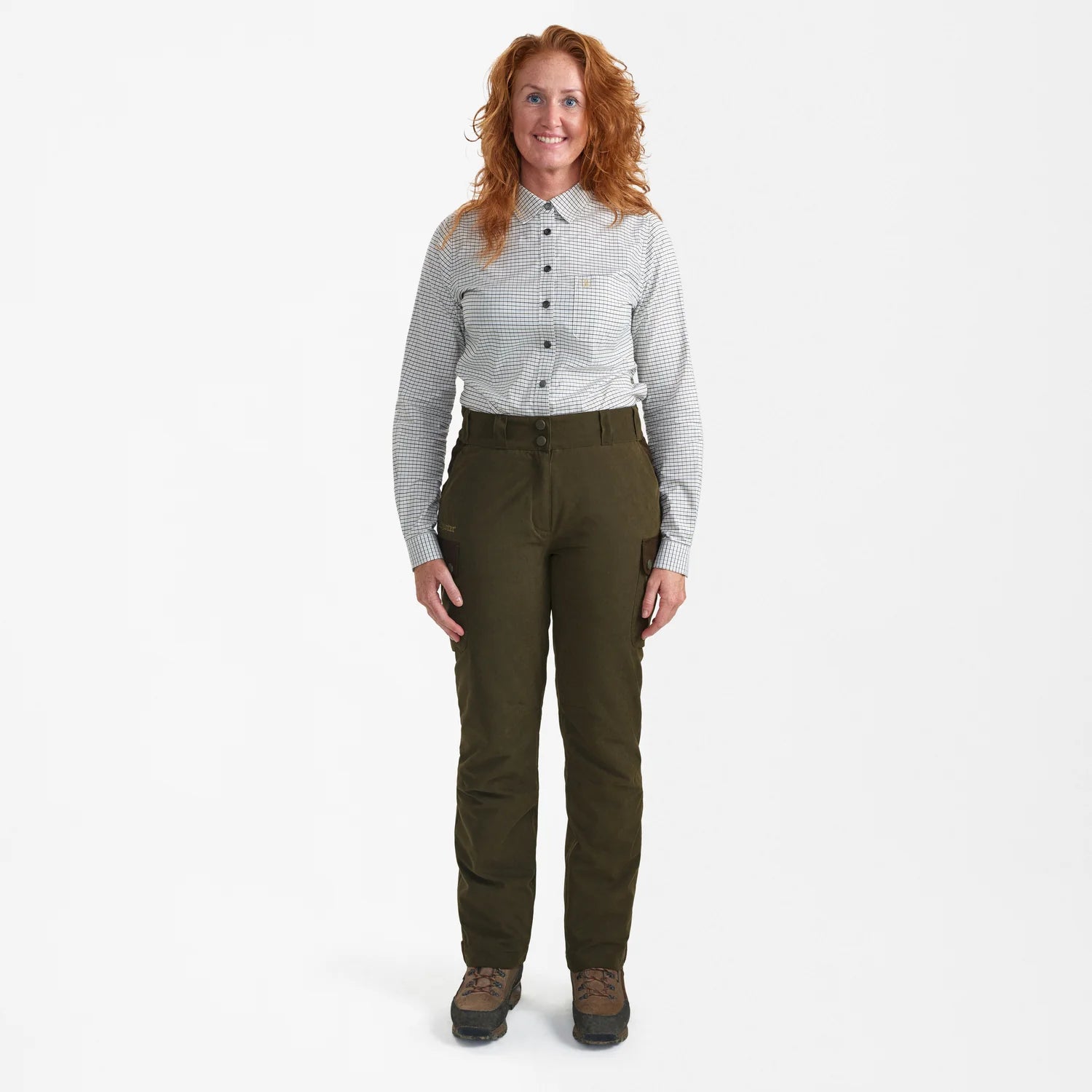 Lady Eagle Byxor - Tarmac Green - modell framifrån