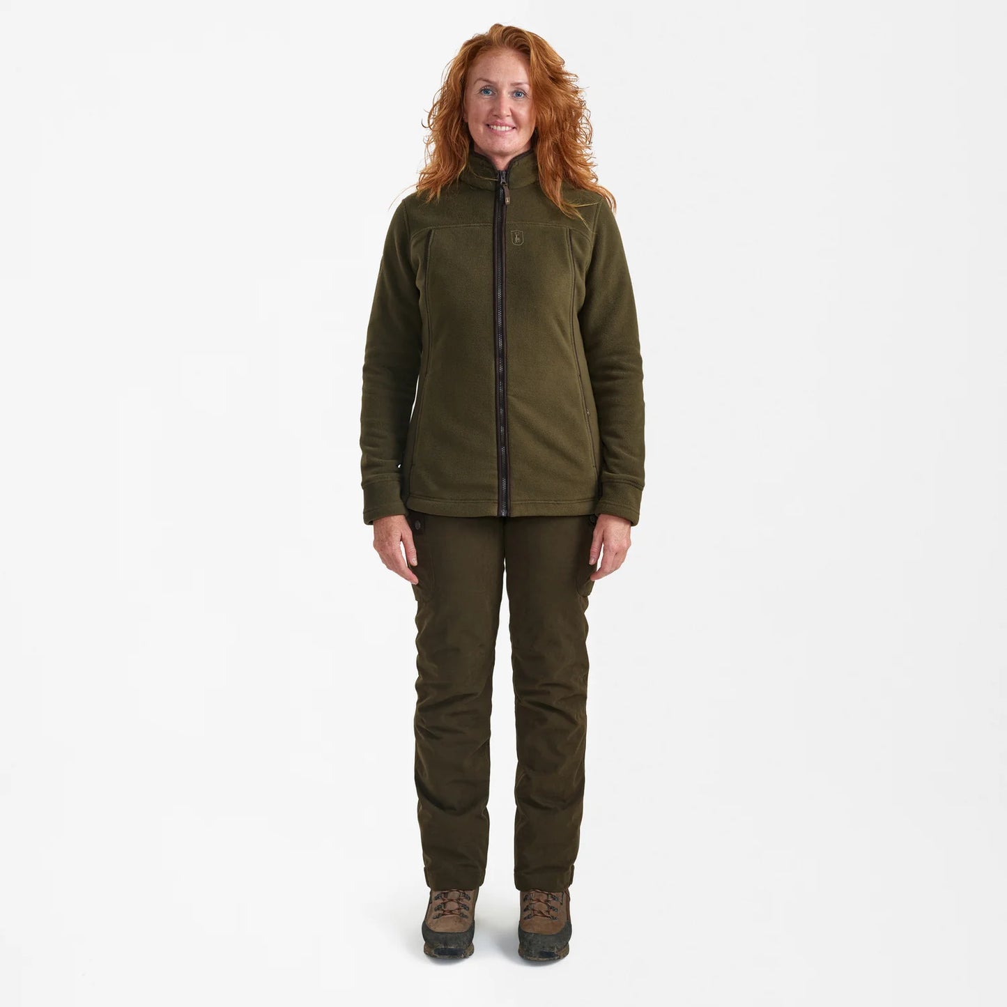 Lady Eagle Fleecejacka - Tarmac Green - modell framifrån