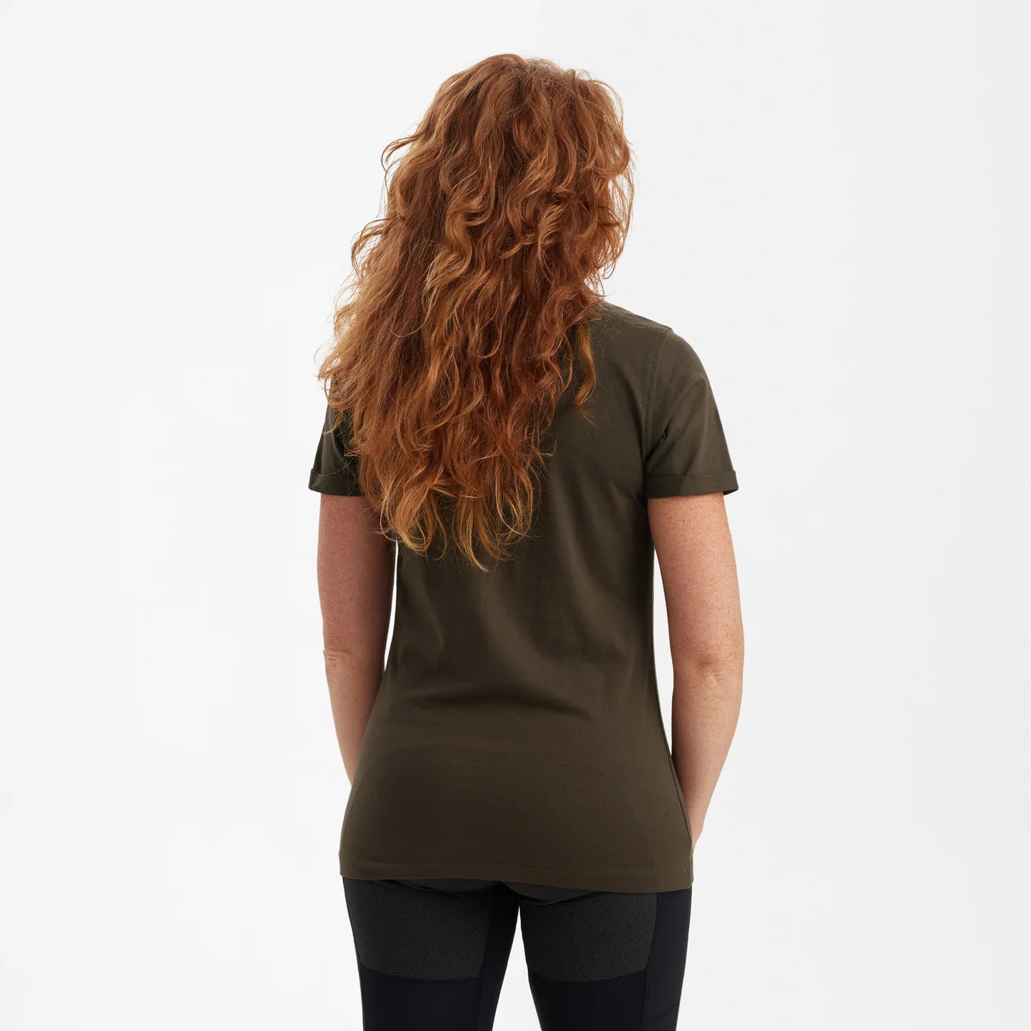 Lady Ella T-shirt - Adventure Green - modell bakifrån