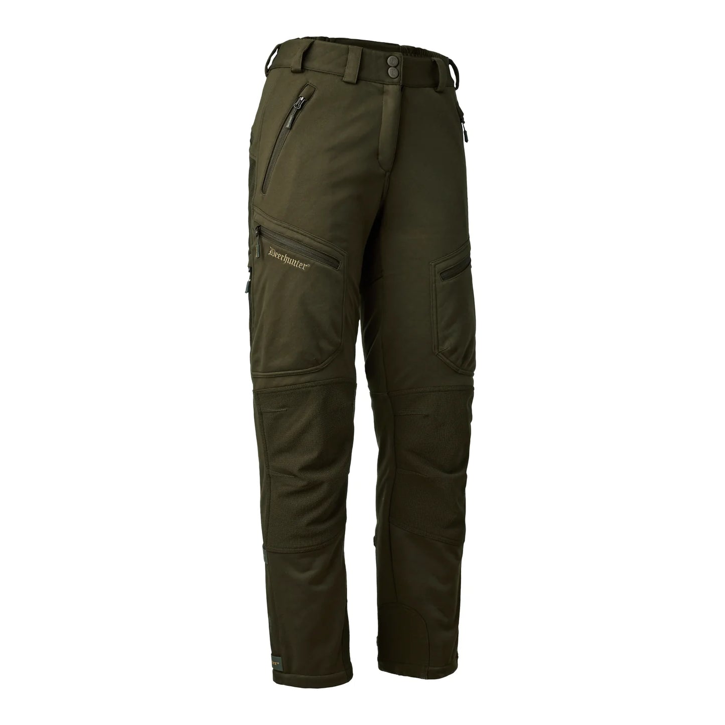 Lady Excape Softshell-byxor - Art Green - framifrån