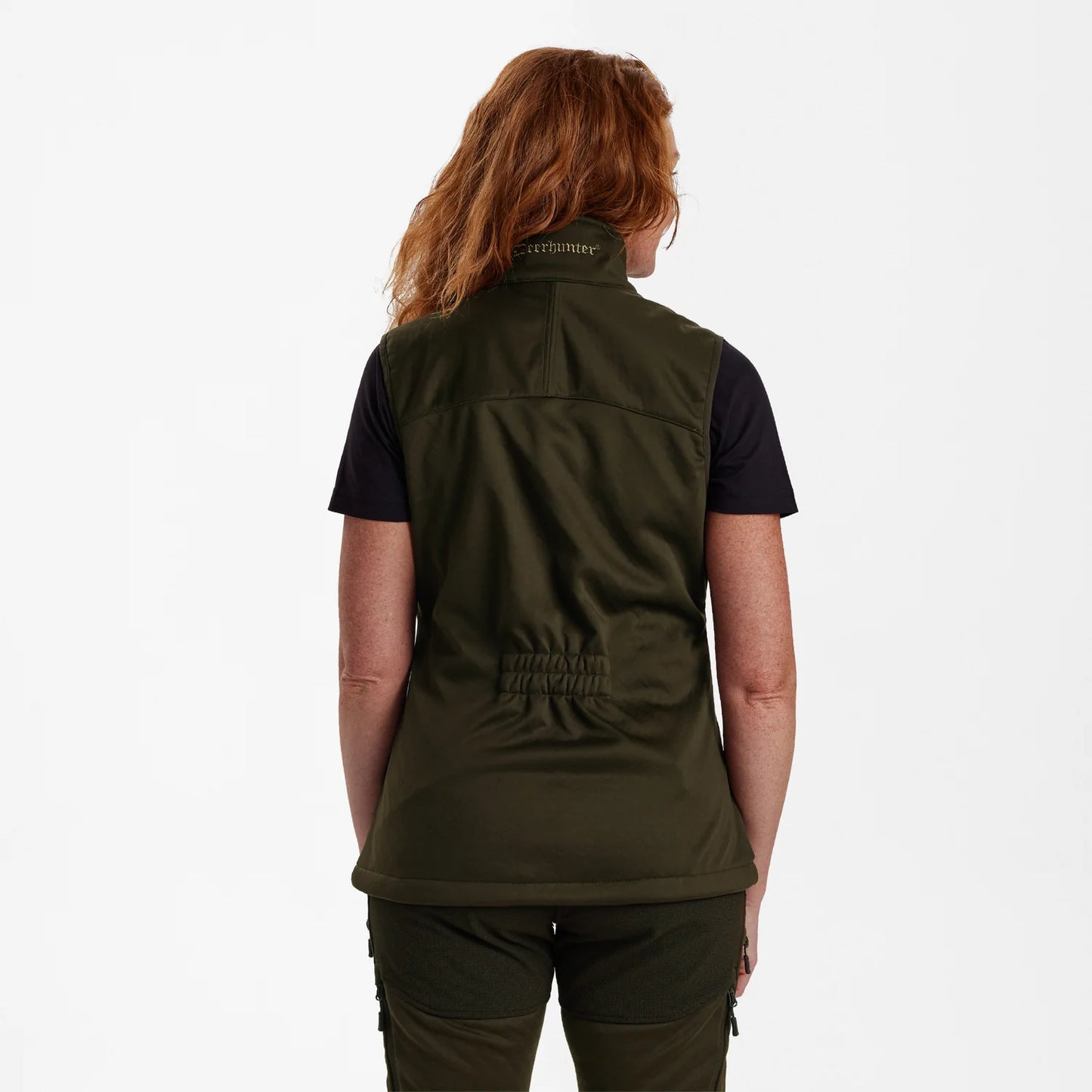 Lady Excape Softshell-väst - Art Green - modell bakifrån