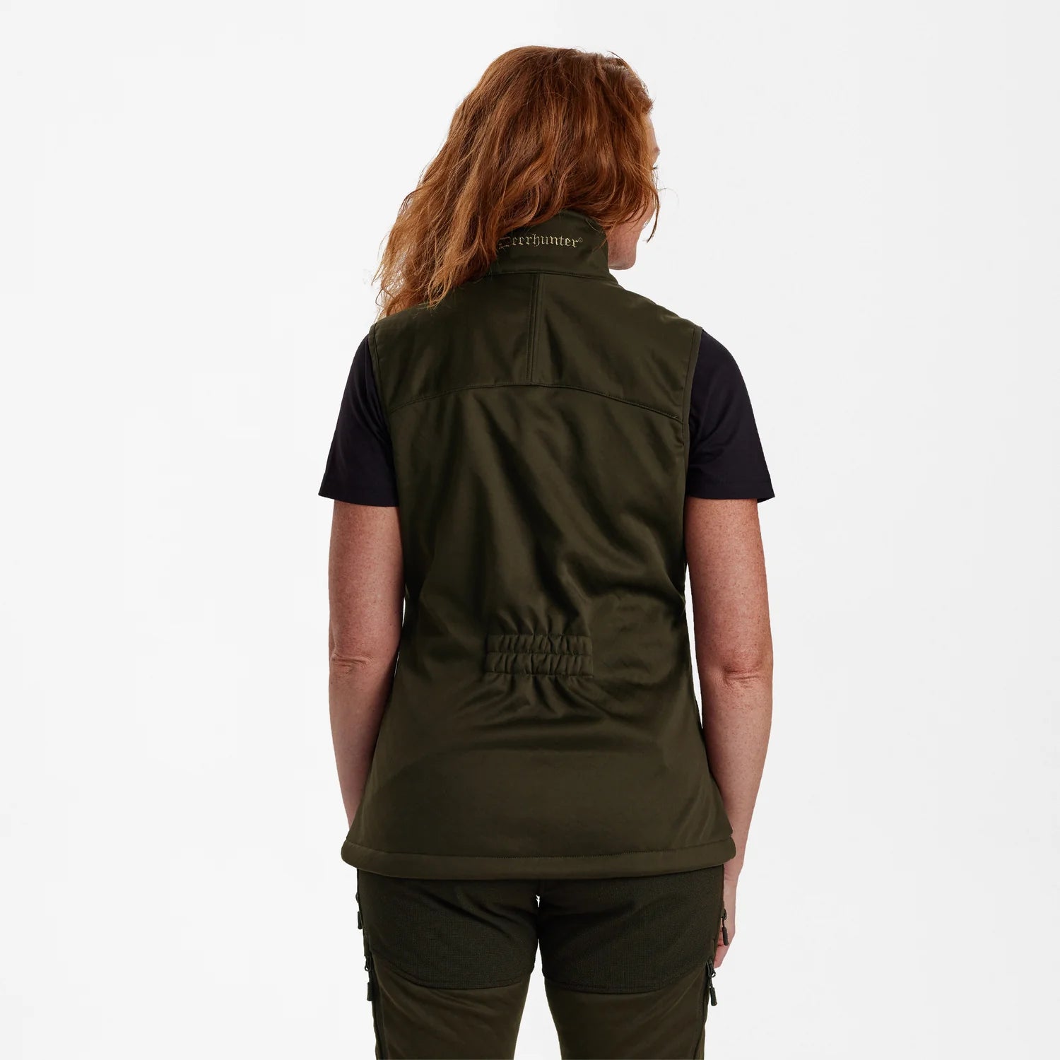 Lady Excape Softshell-väst - Art Green - modell bakifrån