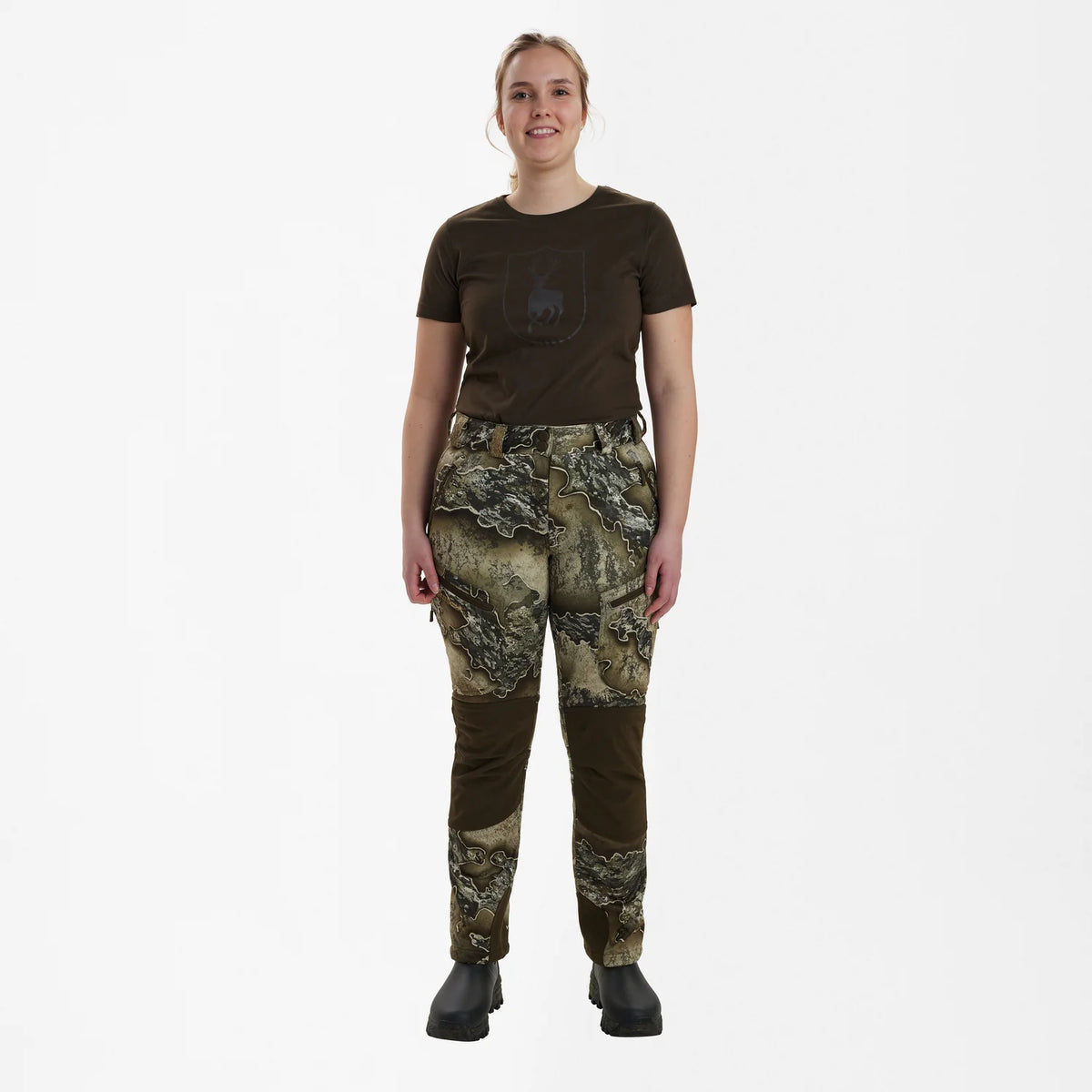 Lady EXCAPE softshellbyxor - REALTREE EXCAPE™ - modell framifrån