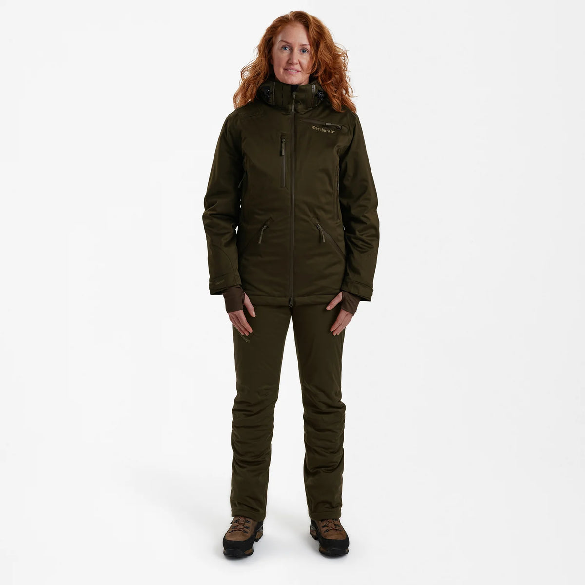 Lady EXCAPE vinterjacka - Art Green - modell framifrån