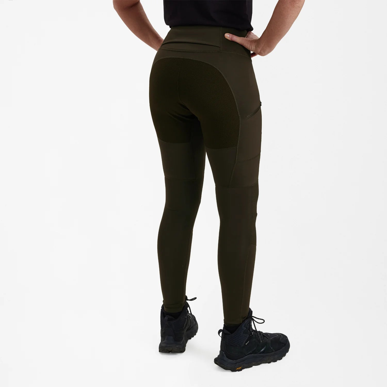 Lady Förstärkta Tights - Art Green - modell bakifrån