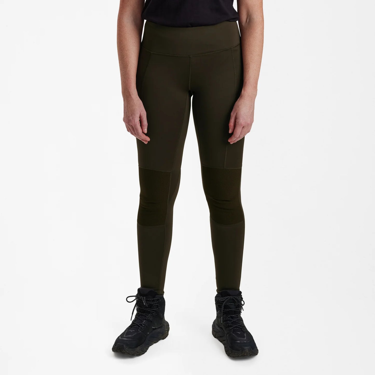 Lady Förstärkta Tights - Art Green - modell framifrån