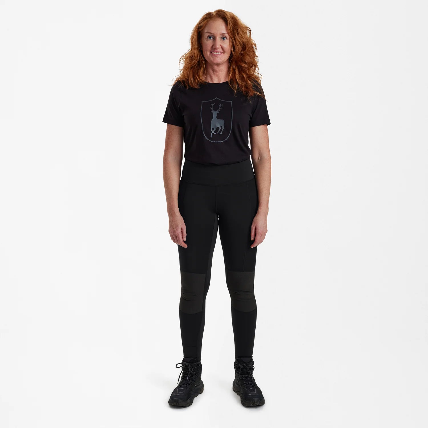 Lady Förstärkta Tights - Black - modell framifrån