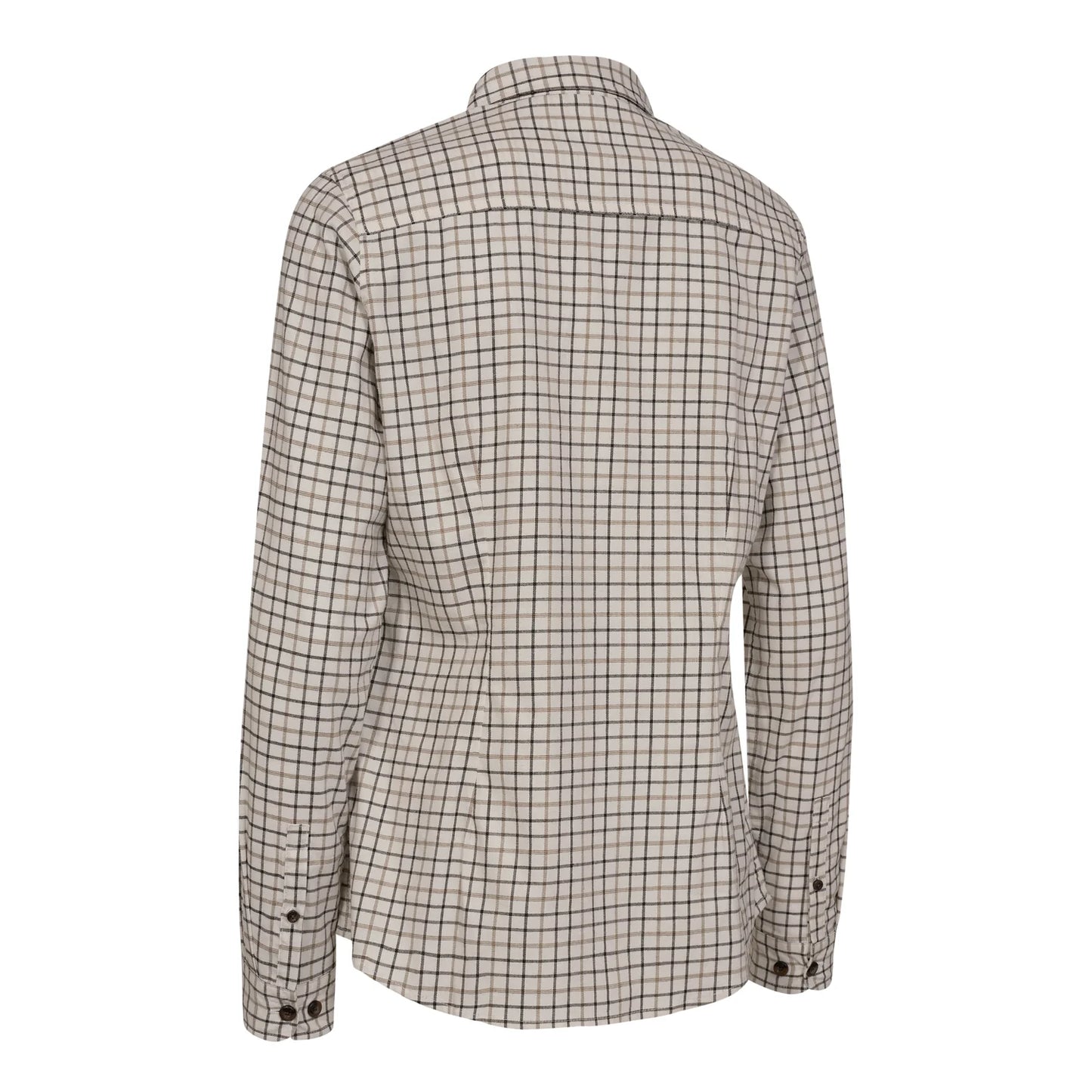 Lady Grace Skjorta - Beige Check - bakifrån