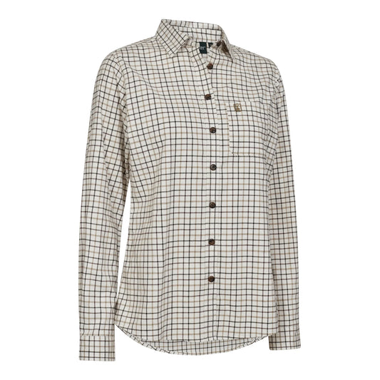 Lady Grace Skjorta - Beige Check - framifrån