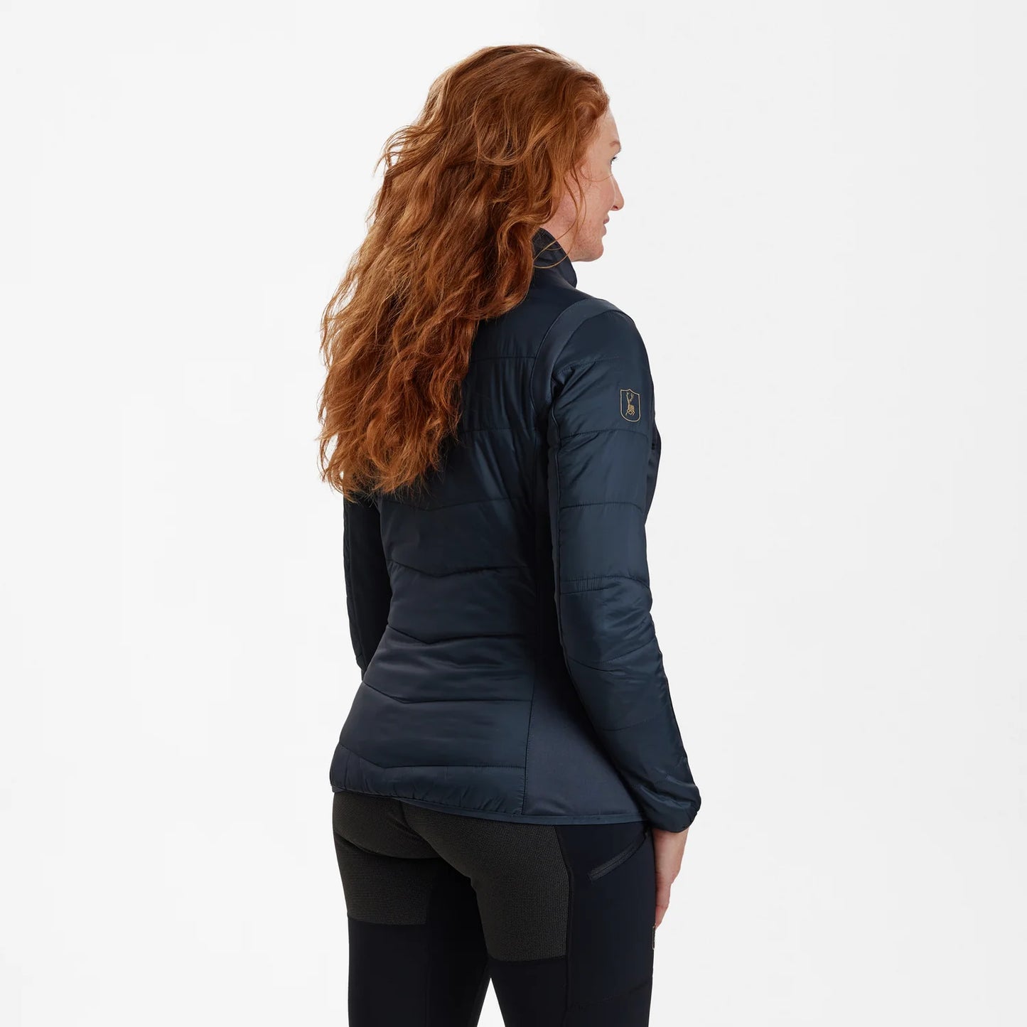 Lady Heat vadderad jacka - Dark Blue - modell bakifrån