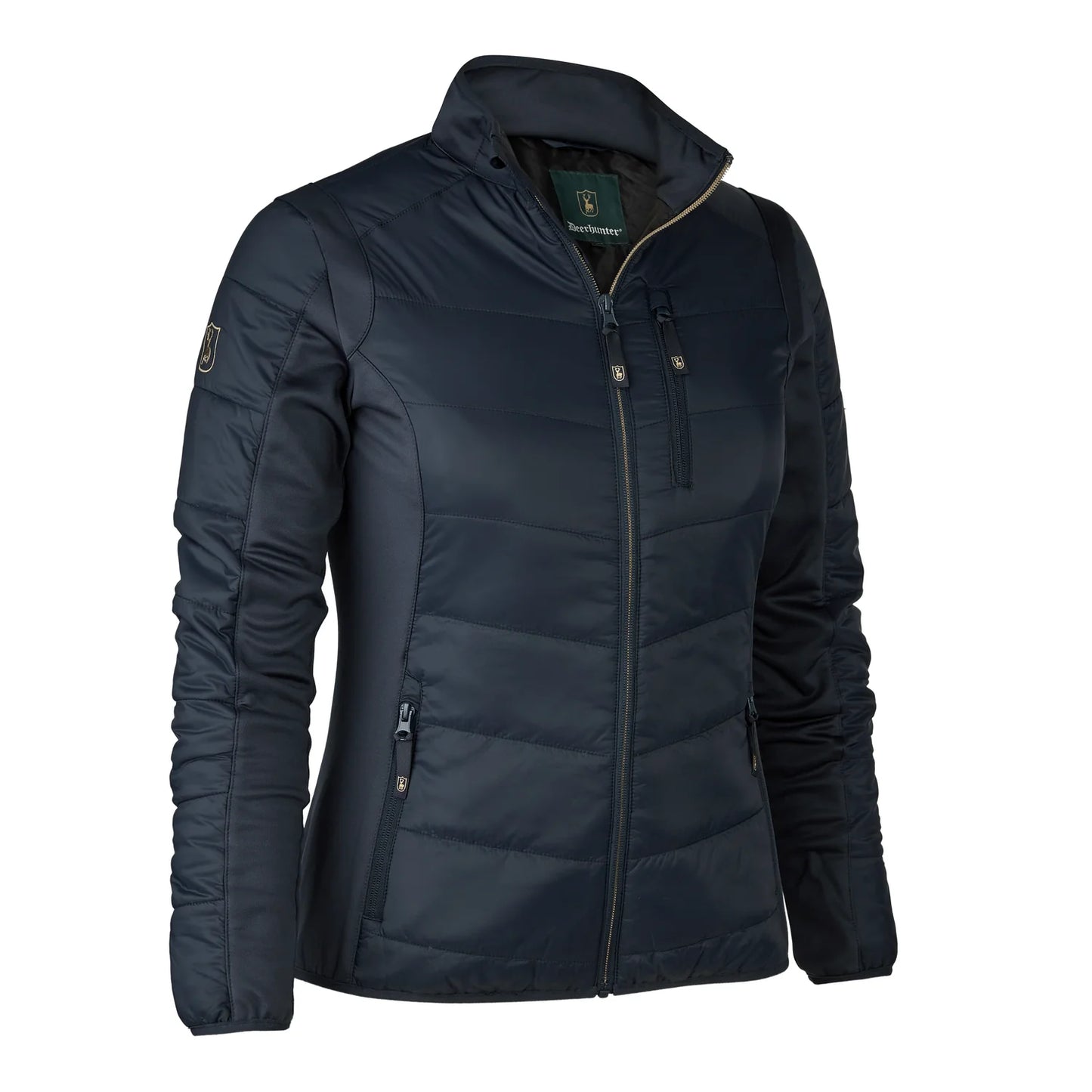Lady Heat vadderad jacka - Dark Blue - framifrån