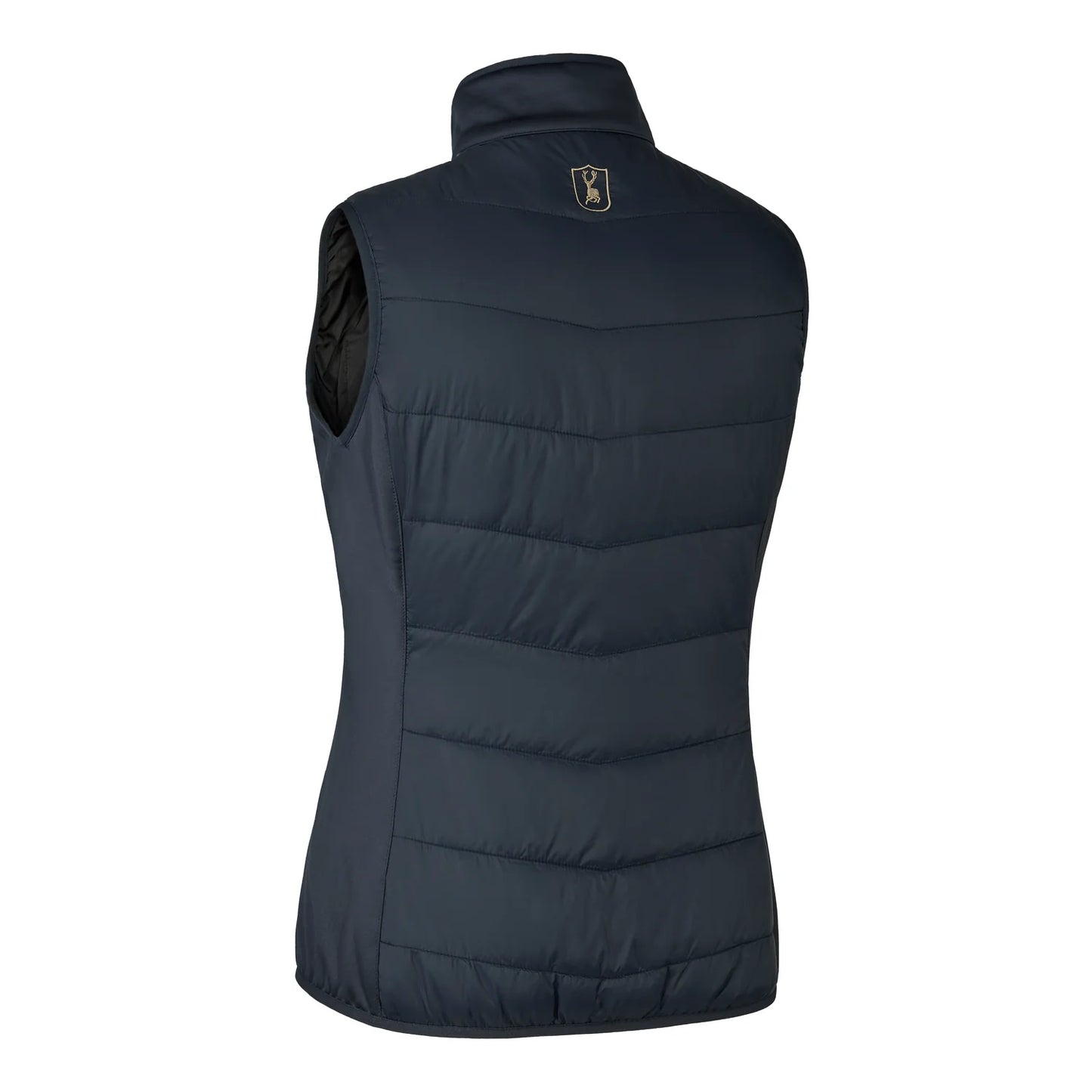 Lady Heat vadderad väst - Dark Blue - bakifrån