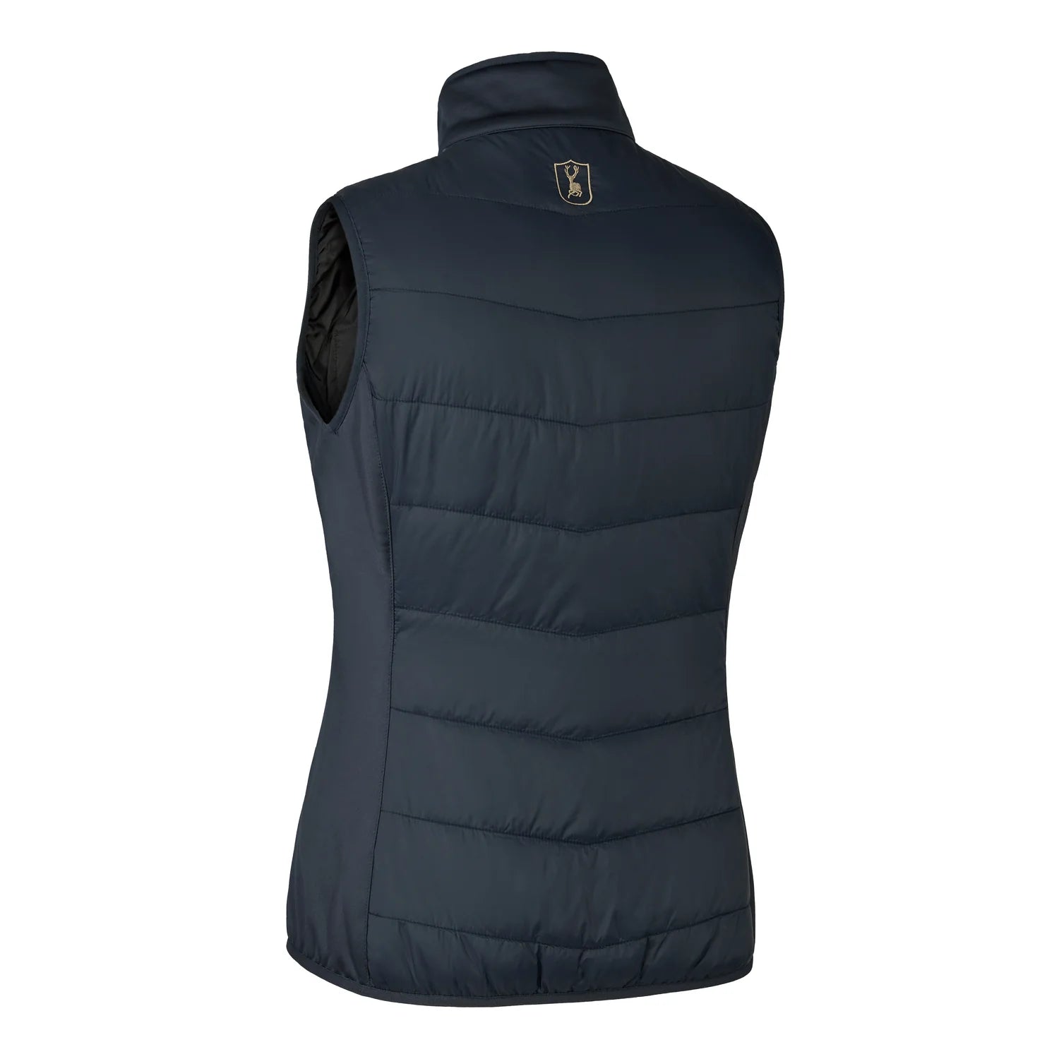Lady Heat vadderad väst - Dark Blue - bakifrån