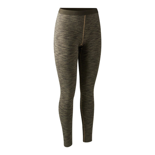 Lady Insulated Leggings - Brown Melange - framifrån