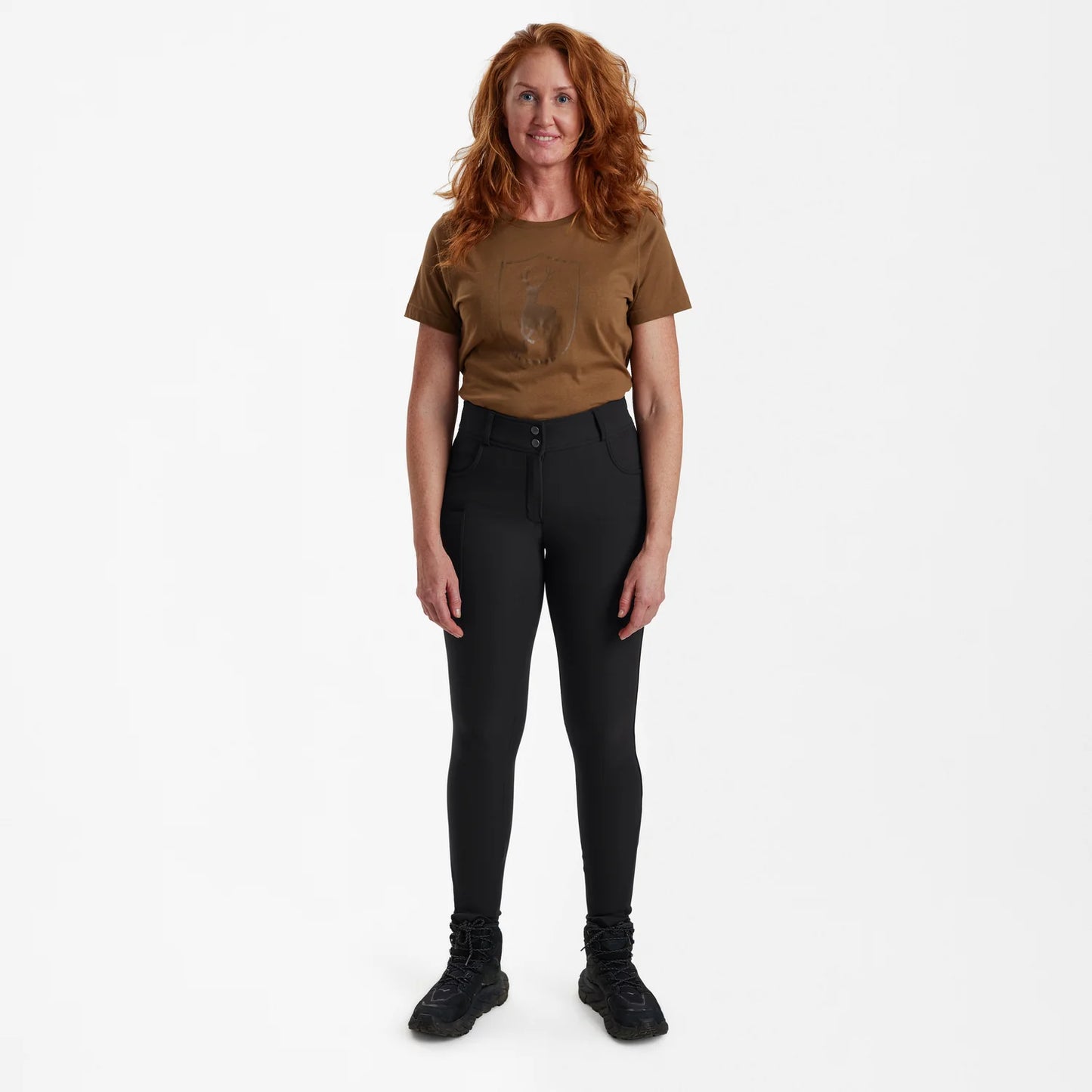 Lady Jakttights - Black - modell framifrån