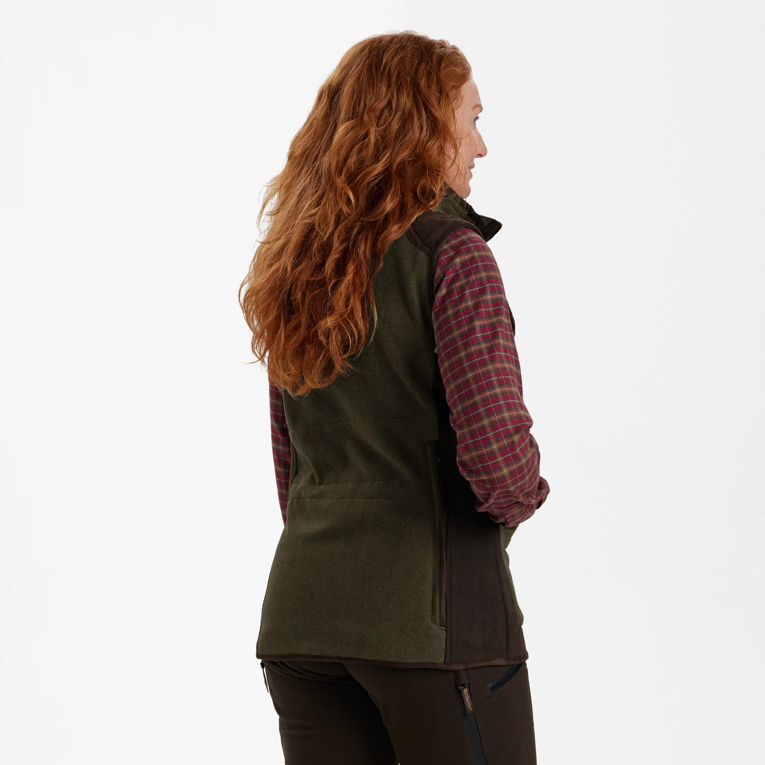 Lady Pam Skjutväst - Graphite Green Melange - modell bakifrån