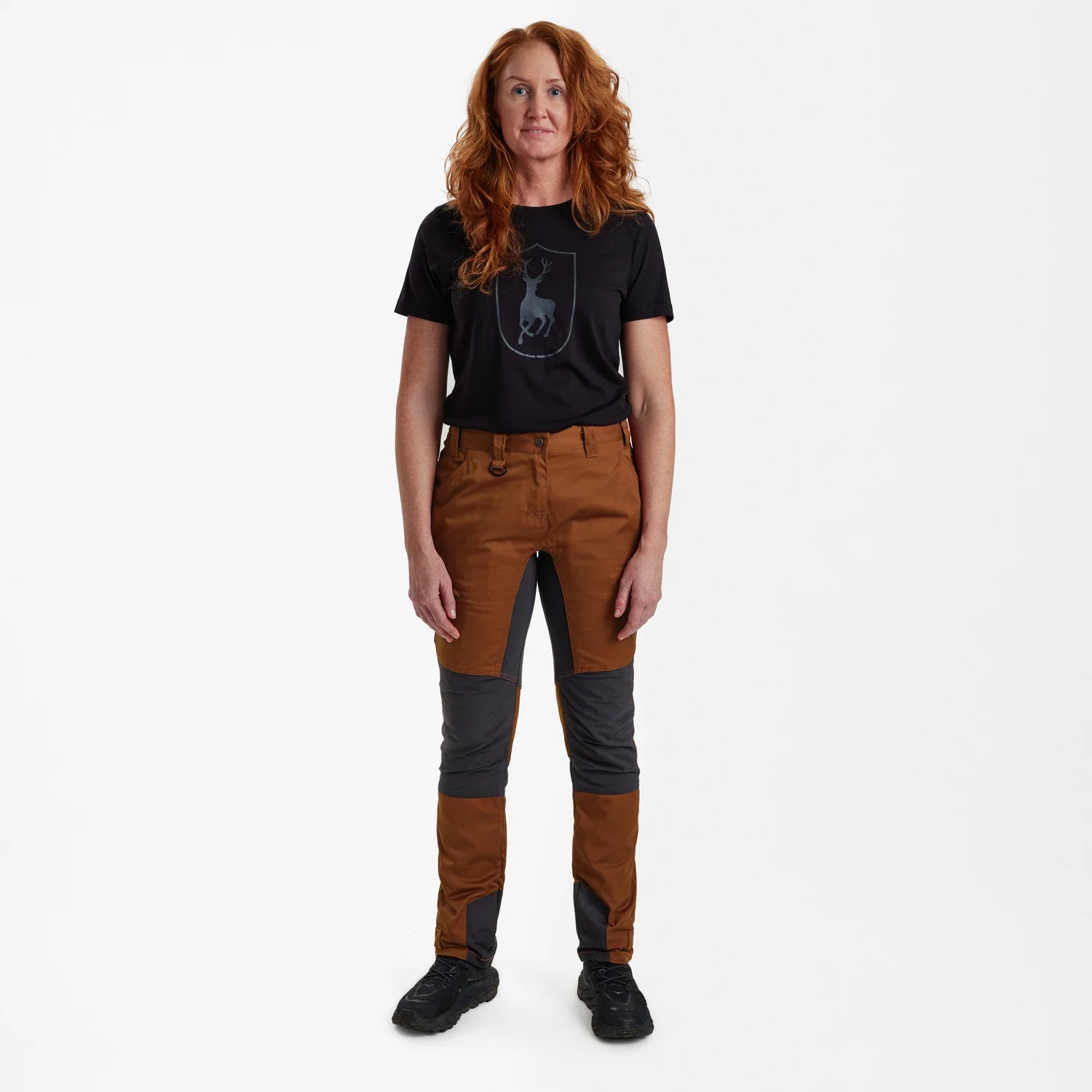 Lady Roja Byxor - Burnt Orange - modell framifrån