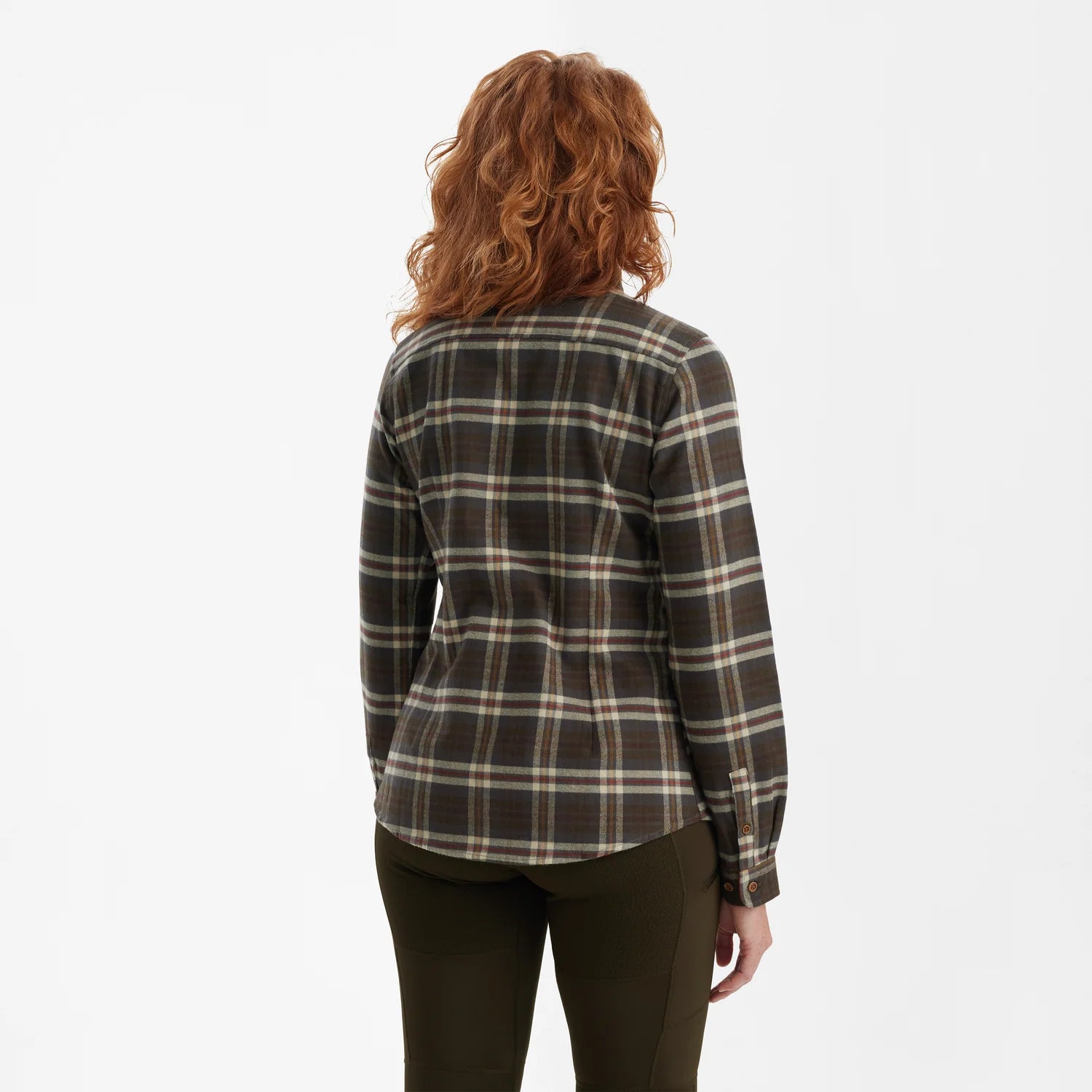 Lady Ruby Skjorta - Yellow check - modell bakifrån