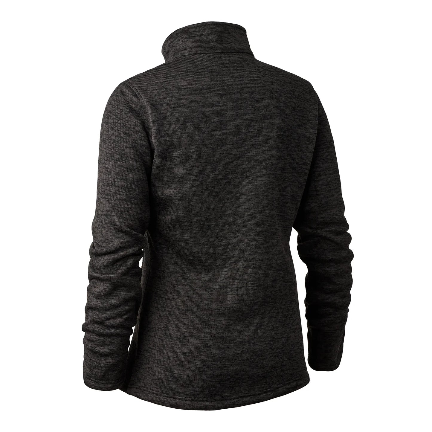 Lady Sarek Stickad Jacka - Dark Grey melange - bakifrån