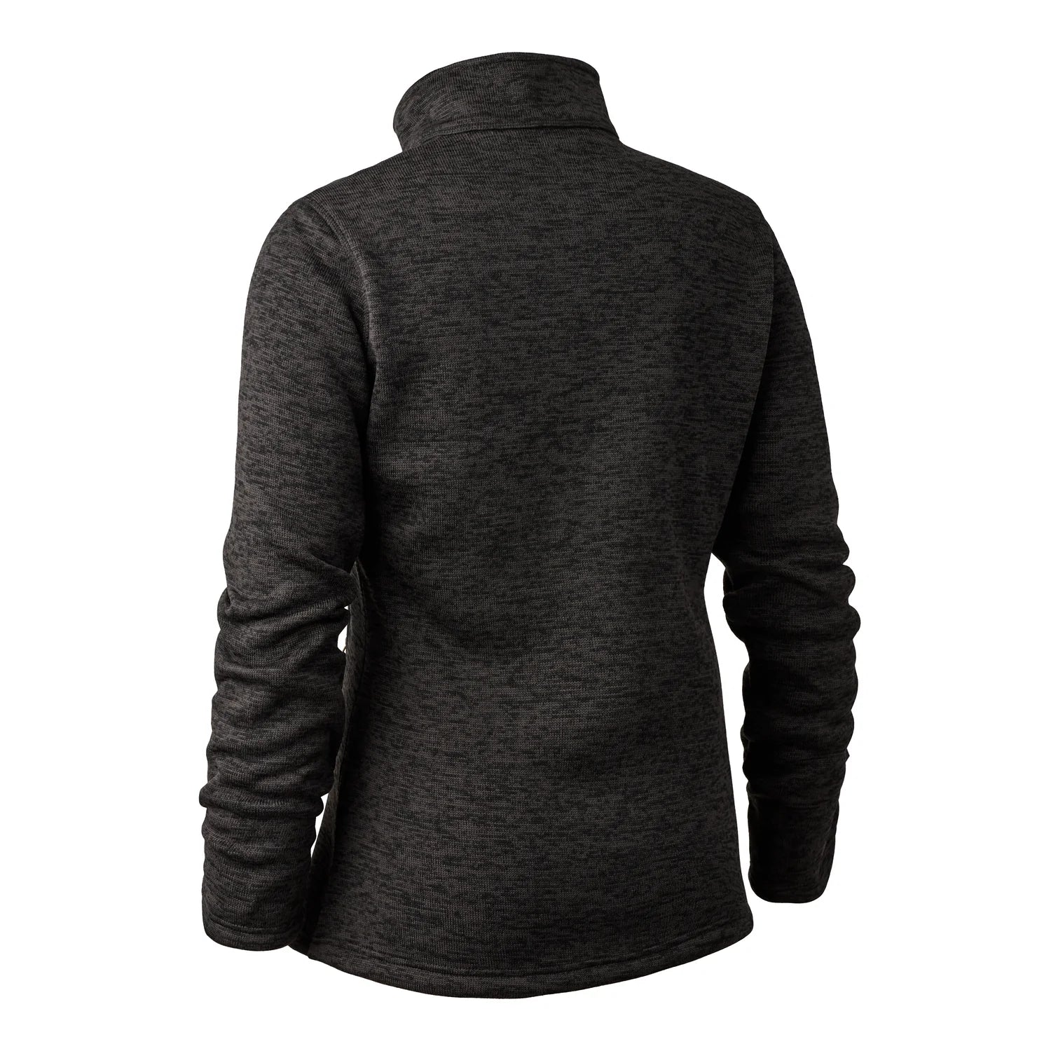 Lady Sarek Stickad Jacka - Dark Grey melange - bakifrån