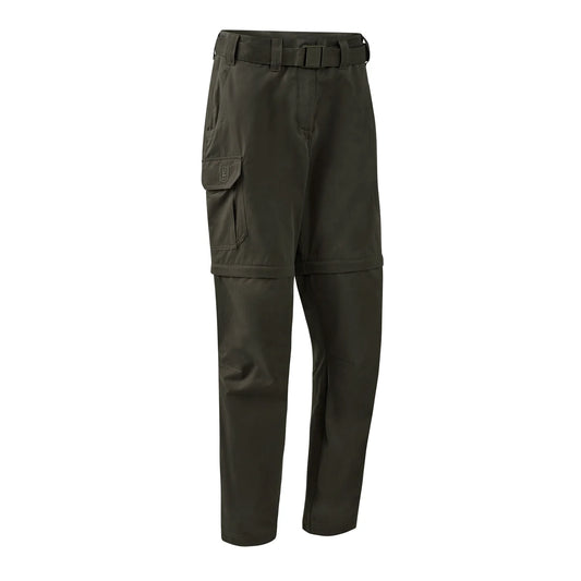Lady Slogen Zip-Off Byxor - Timber - framifrån
