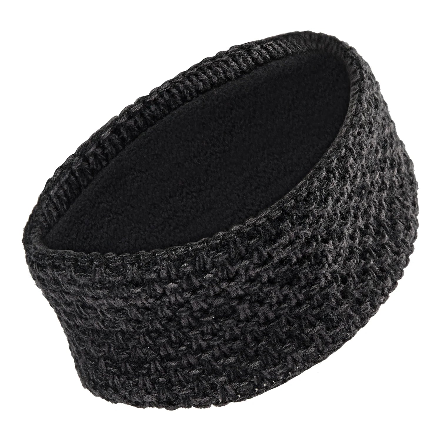 Lady Stickad Pannband - Black - bakifrån