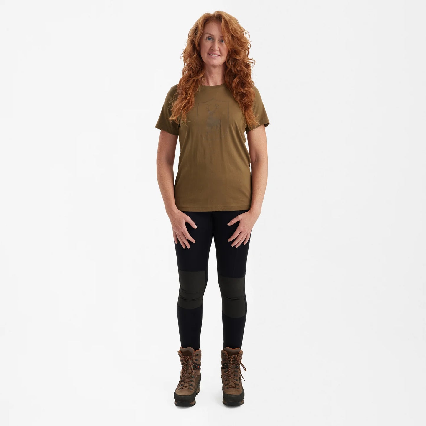 Lady T-shirt med logo - Butternut - modell framifrån