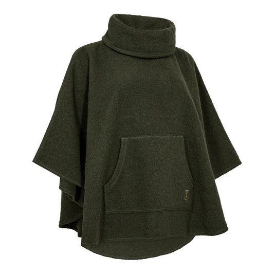 Lady Wilder Poncho - Loden Wood - framifrån