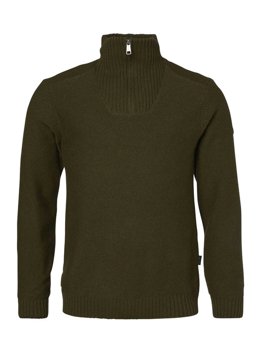 Loxley Windblocker Wool Pullover Men - Forest Green - 1
