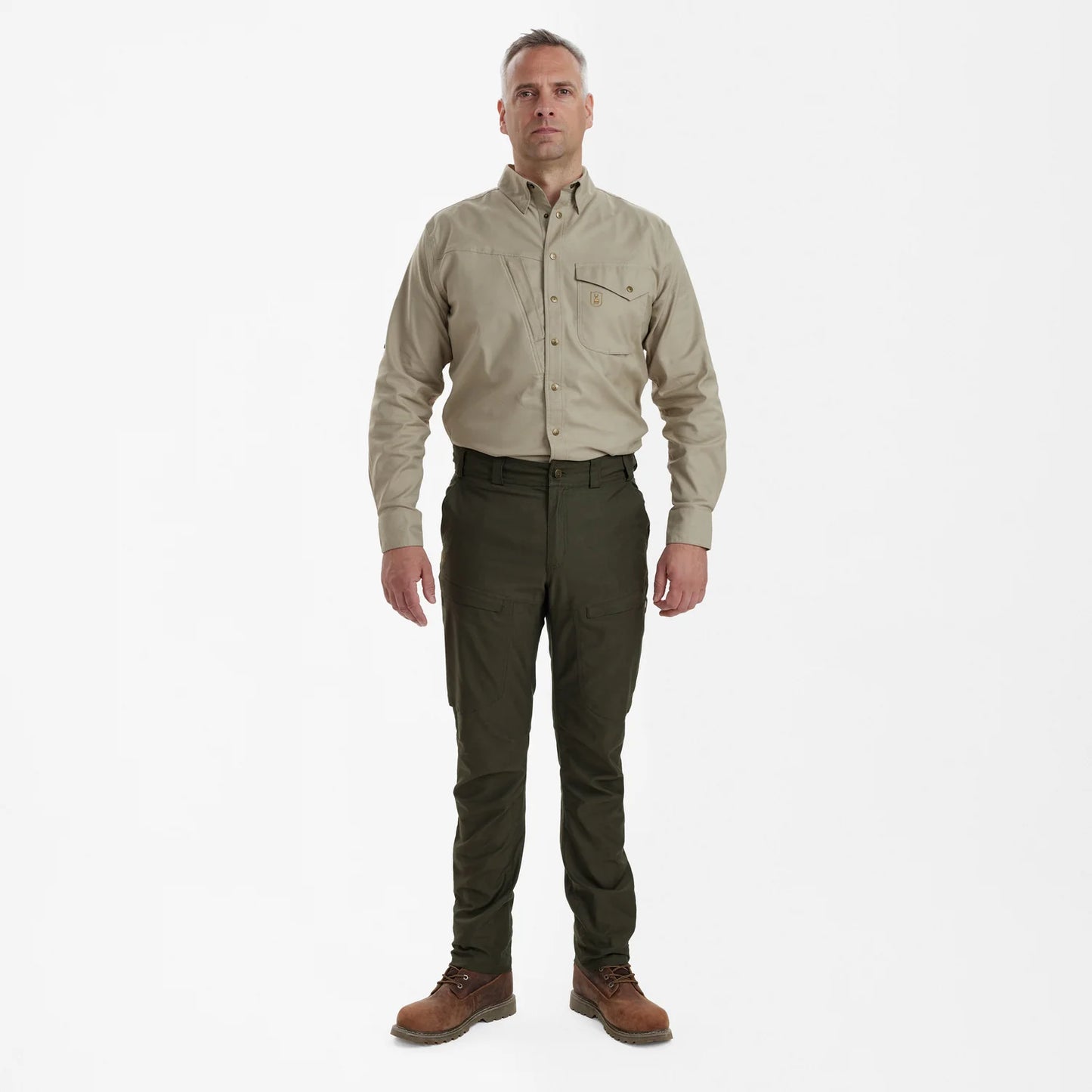Matobo Byxor - Forest Green - modell framifrån