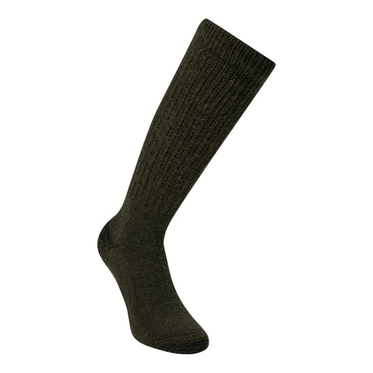 Merino Silke Sockor - Forest Green - framifrån