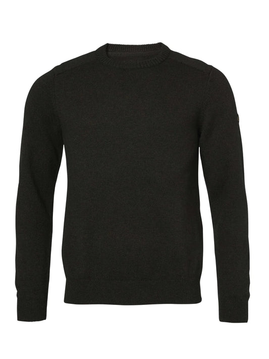 Milford O-Neck Wool Pullover Men - Dark Green - 1