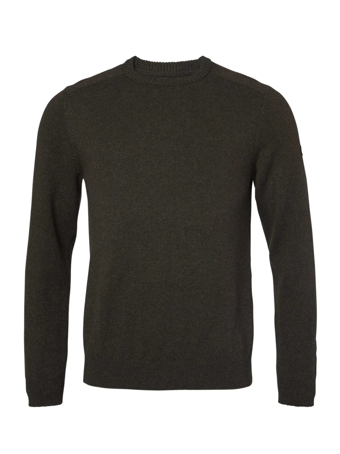 Milford O-Neck Wool Pullover Men - Antler Brown - 1