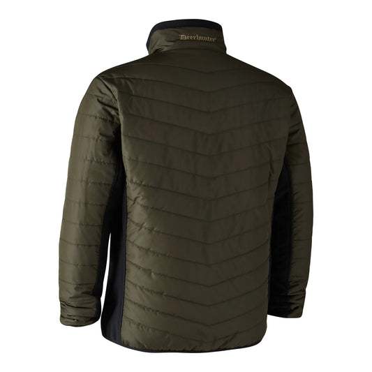 Moor Vadderad Jacka med softshell - Adventure Green - bakifrån