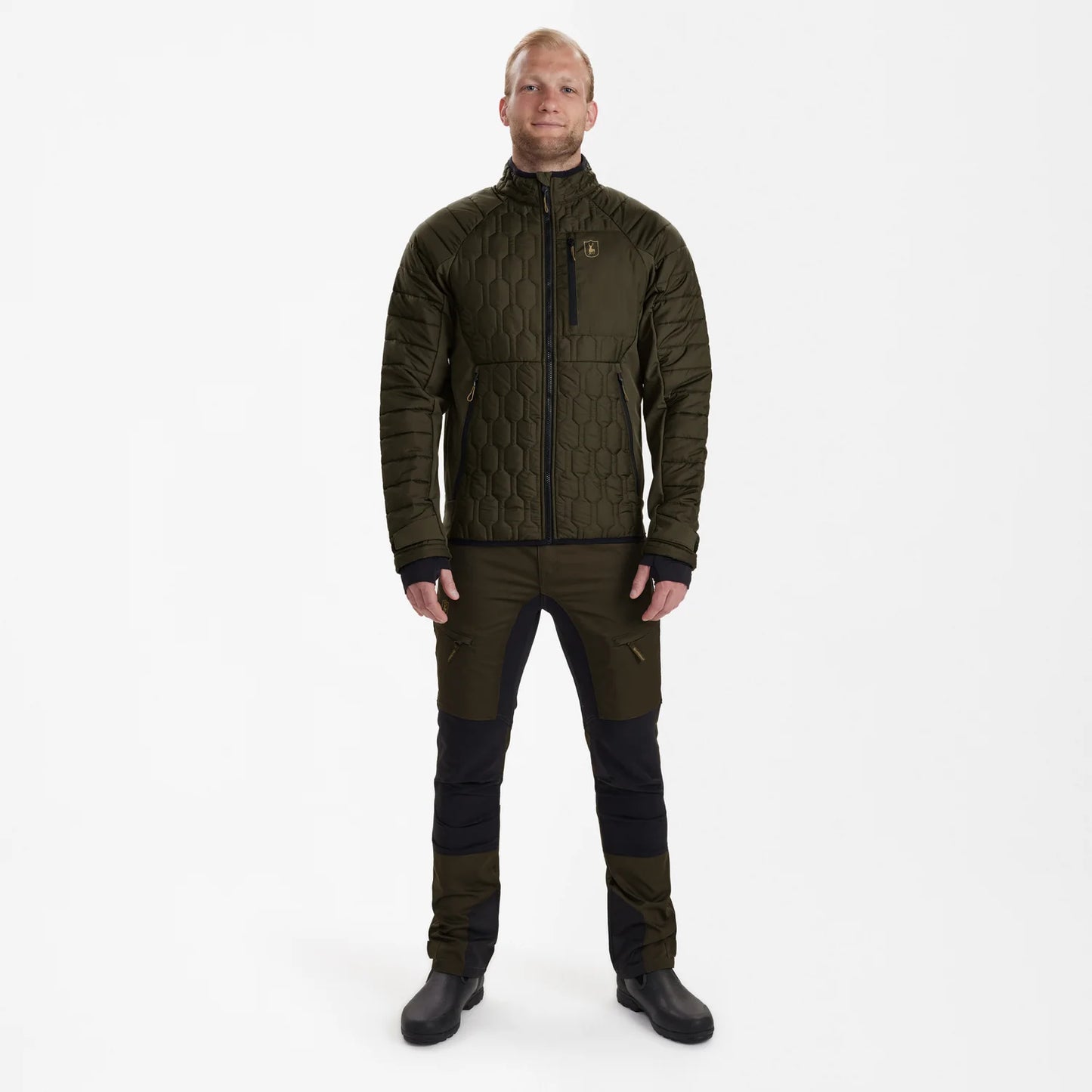 Mossdale Quiltjacka - Forest Green - modell framifrån