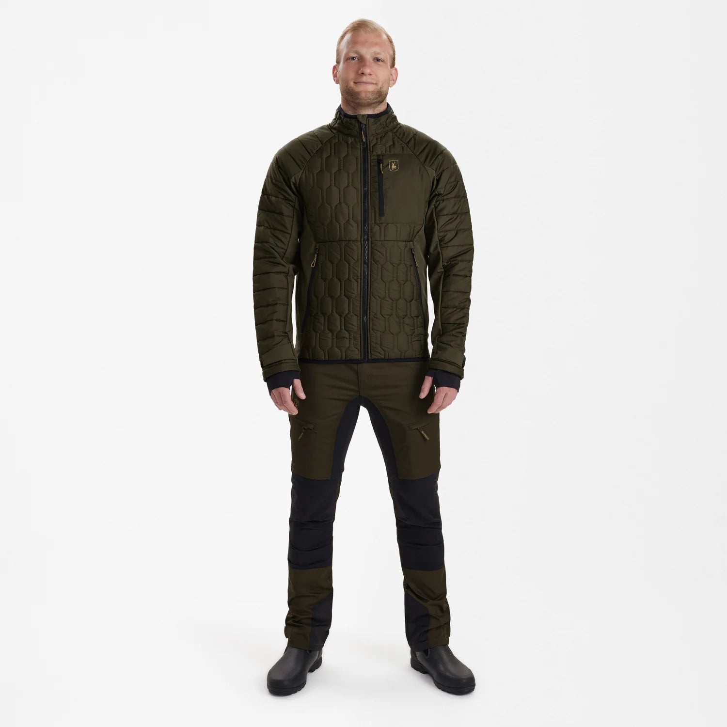 Mossdale Quiltjacka - Forest Green - modell framifrån